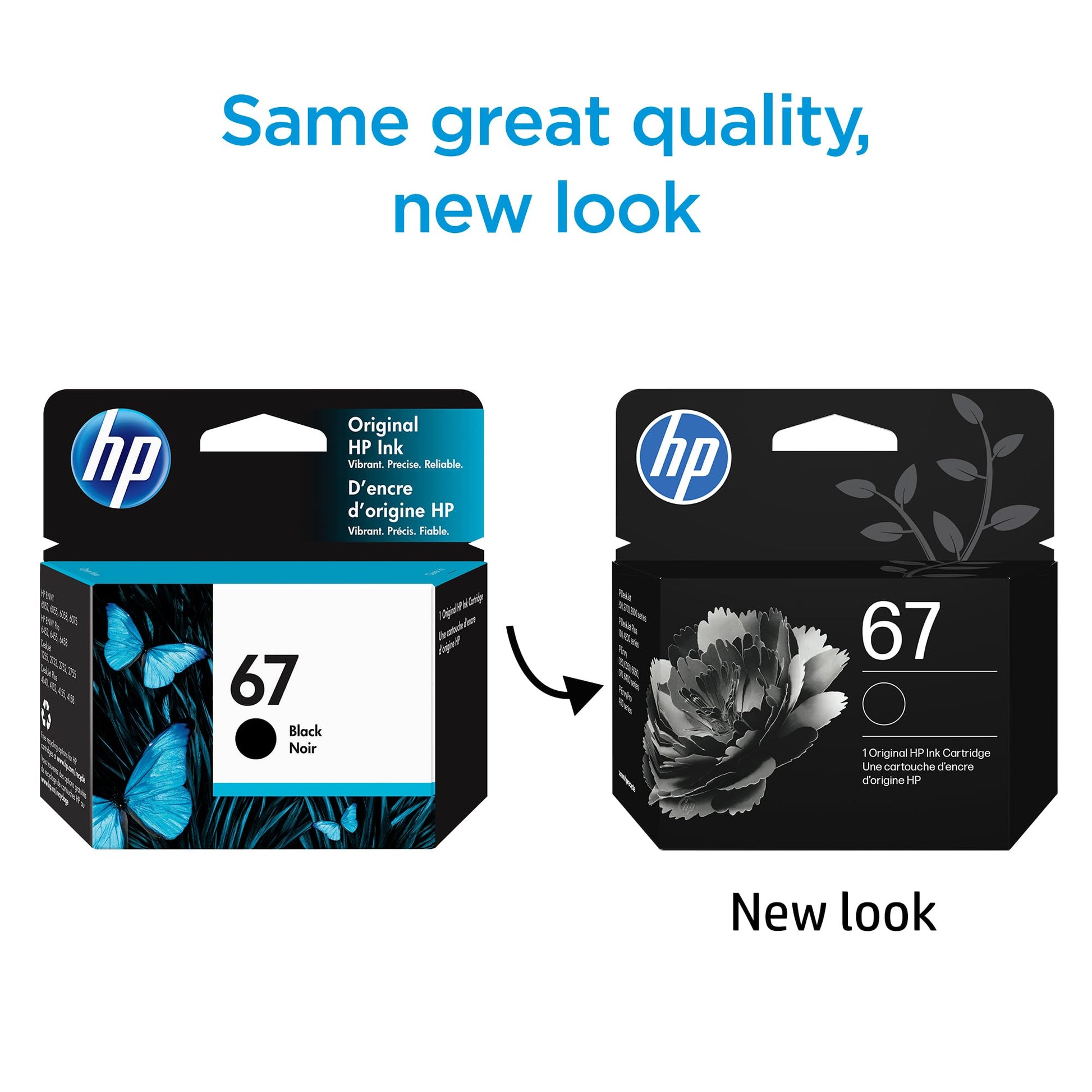 Original HP 67 Black Ink Cartridge | Works with HP DeskJet 1255, 2700, 4100 Series, HP Envy 6000, 6400 Series | Eligible for Instant Ink | 3YM56AN