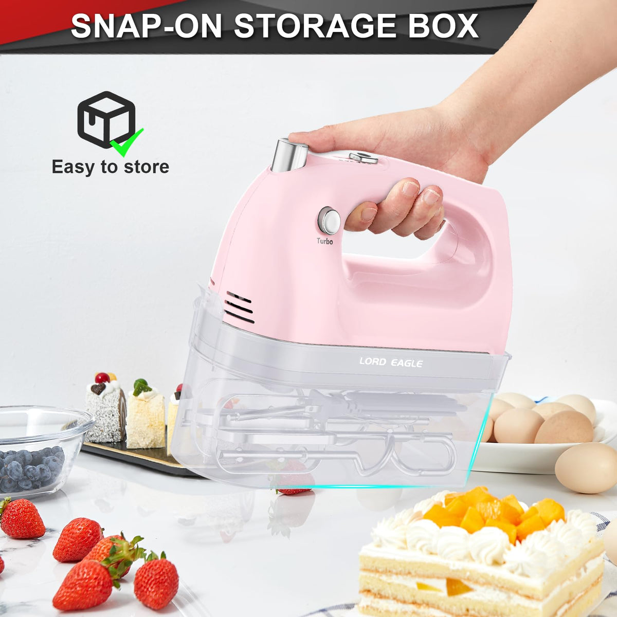 Lord Eagle Hand Mixer Electric Handheld 400W, 5-Speed Lightweight 🍁 All In One Marketplace Canada