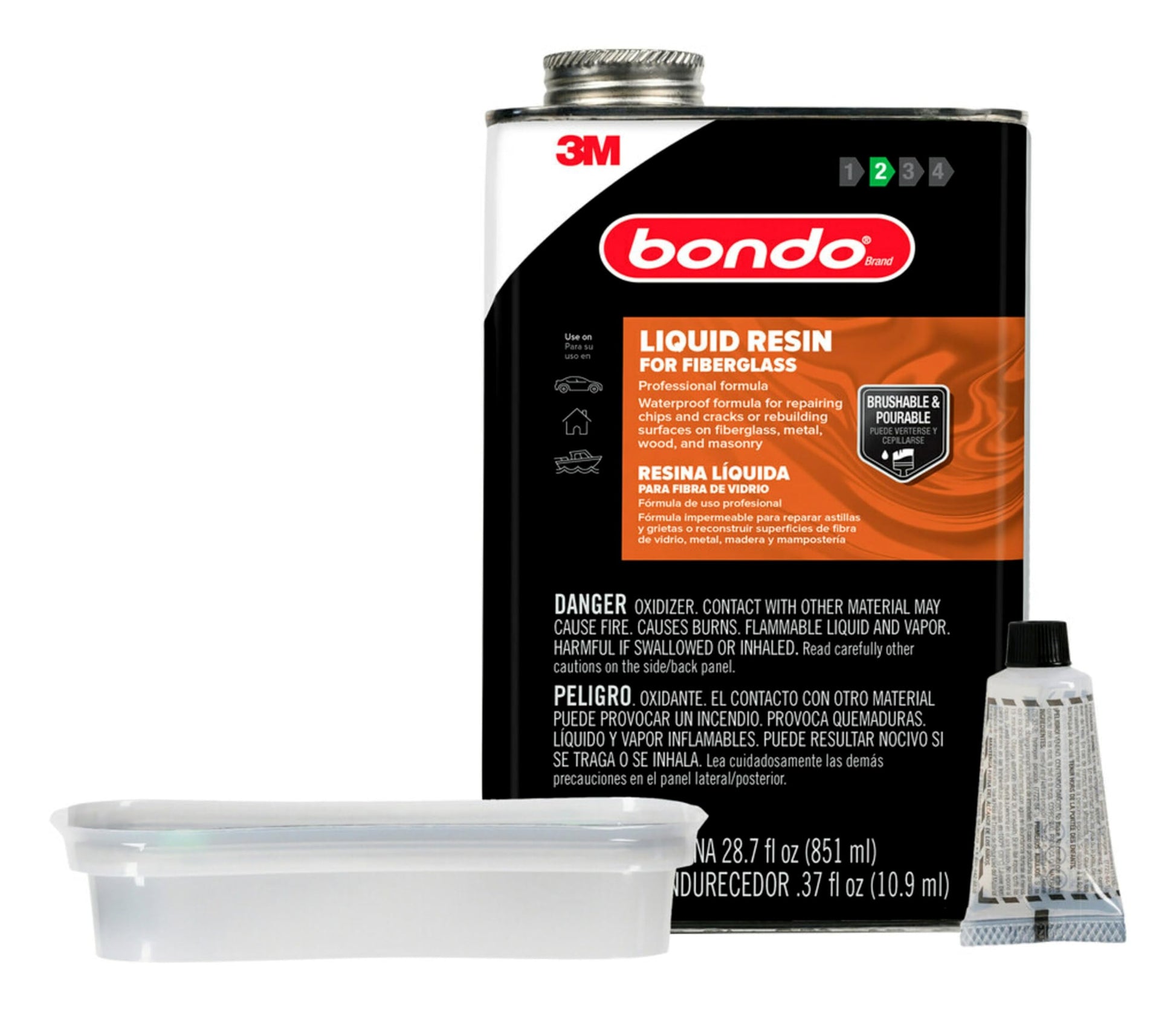Bondo Fiberglass Resin, 1 Quart, 29oz, (402C) 3M