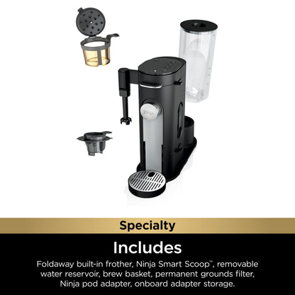 Ninja | Coffee Maker | Single Serve |Brew with Coffee Pods & Grounds| Compatible with K-Cup Coffee Pods | 4 Brew Styles, up to 24oz Cup Sizes & 56oz Removable Reservoir | Black | PB051C