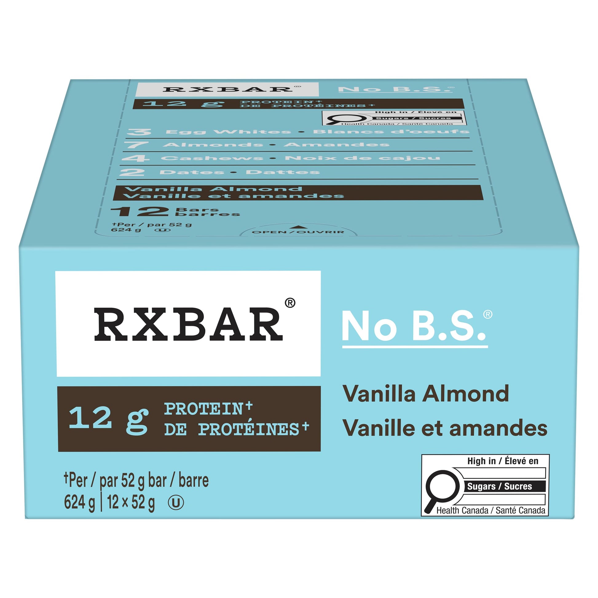 RXBAR Vanilla Almond Protein Bar – 12 Pack (52g each)