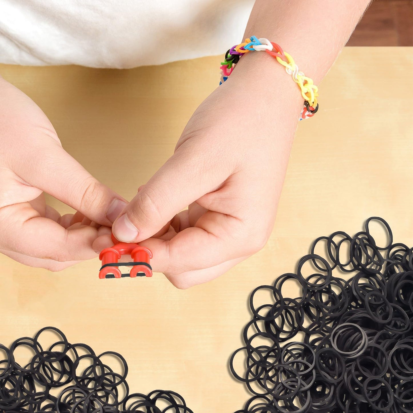 Mini Rubber Bands, 1000 Pcs Small Hair Elastics, Elastic Hair Ties for Making Hairstyle, Black - Available at All In One Marketplace Canada