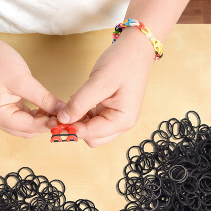 Mini Rubber Bands, 1000 Pcs Small Hair Elastics, Elastic Hair Ties for Making Hairstyle, Black - Available at All In One Marketplace Canada