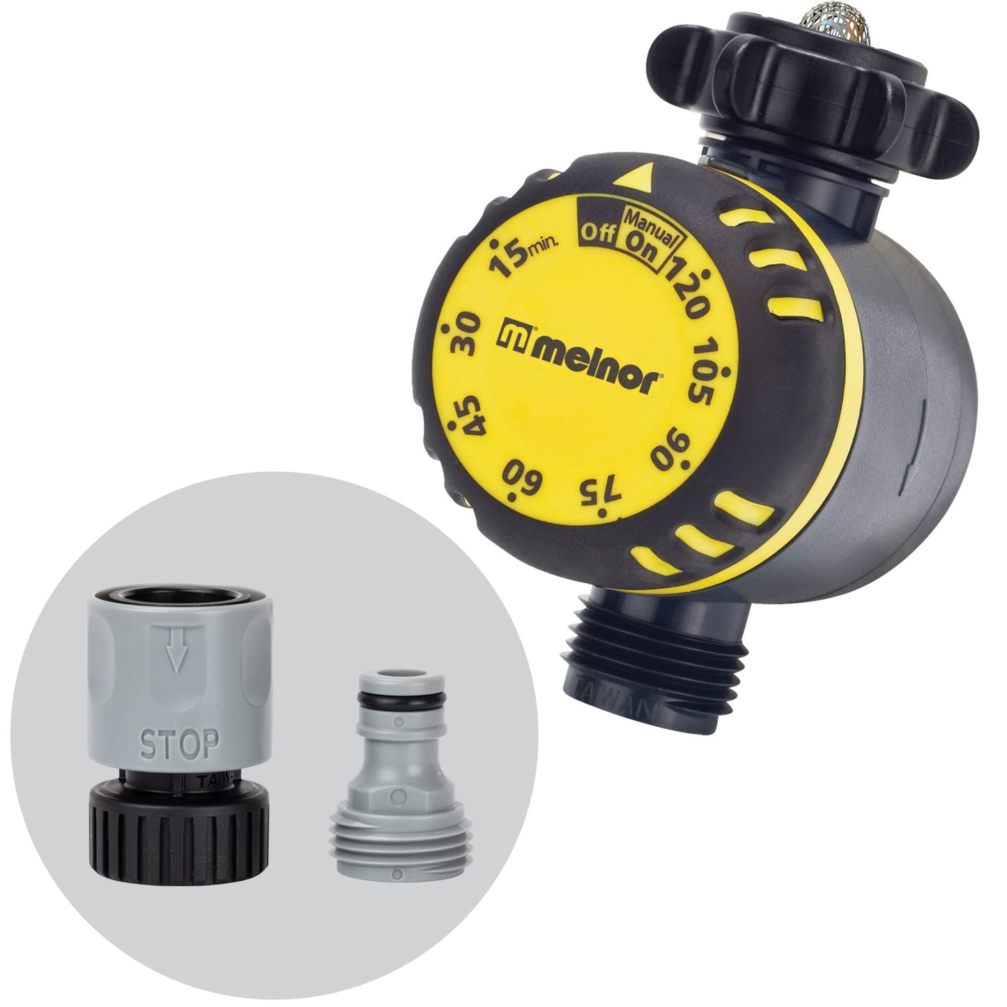 Melnor 65136AMZ Mechanical Timer, Black, Yellow Melnor