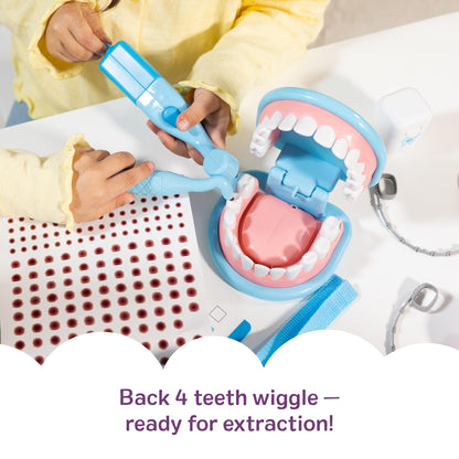 Melissa & Doug Super Smile Dentist Kit with Pretend Play Set of Teeth and Dental Accessories (25 Toy Pieces) Pretend Dentist Play Set, for Kids Ages 3+ Melissa & Doug
