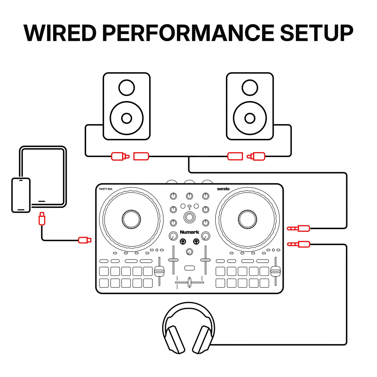 Numark Party Mix III Bluetooth DJ Controller with Built-in Lights