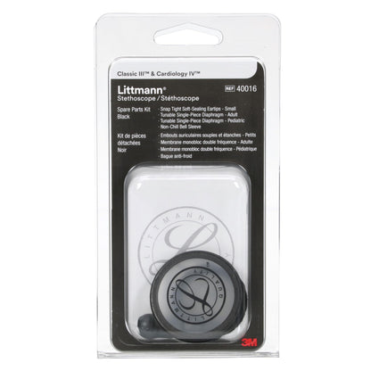 3M Littmann Stethoscope Spare Parts Kit – Black, Compatible with Classic III™, Cardiology IV™, CORE Digital, Includes Eartips, Adult & Pediatric Diaphragms, Non-Chill Bell Sleeve, 40016 🍁 All In One Marketplace Canada Littmann
