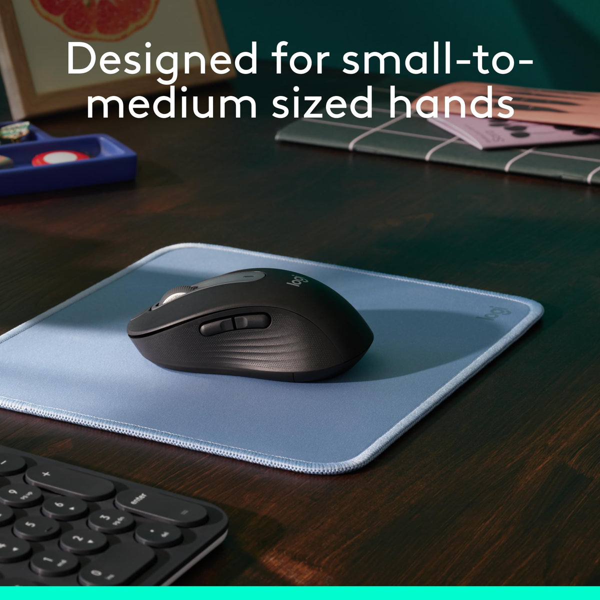 Logitech Signature M650 Wireless Mouse Small to Medium Sized Hands - Black