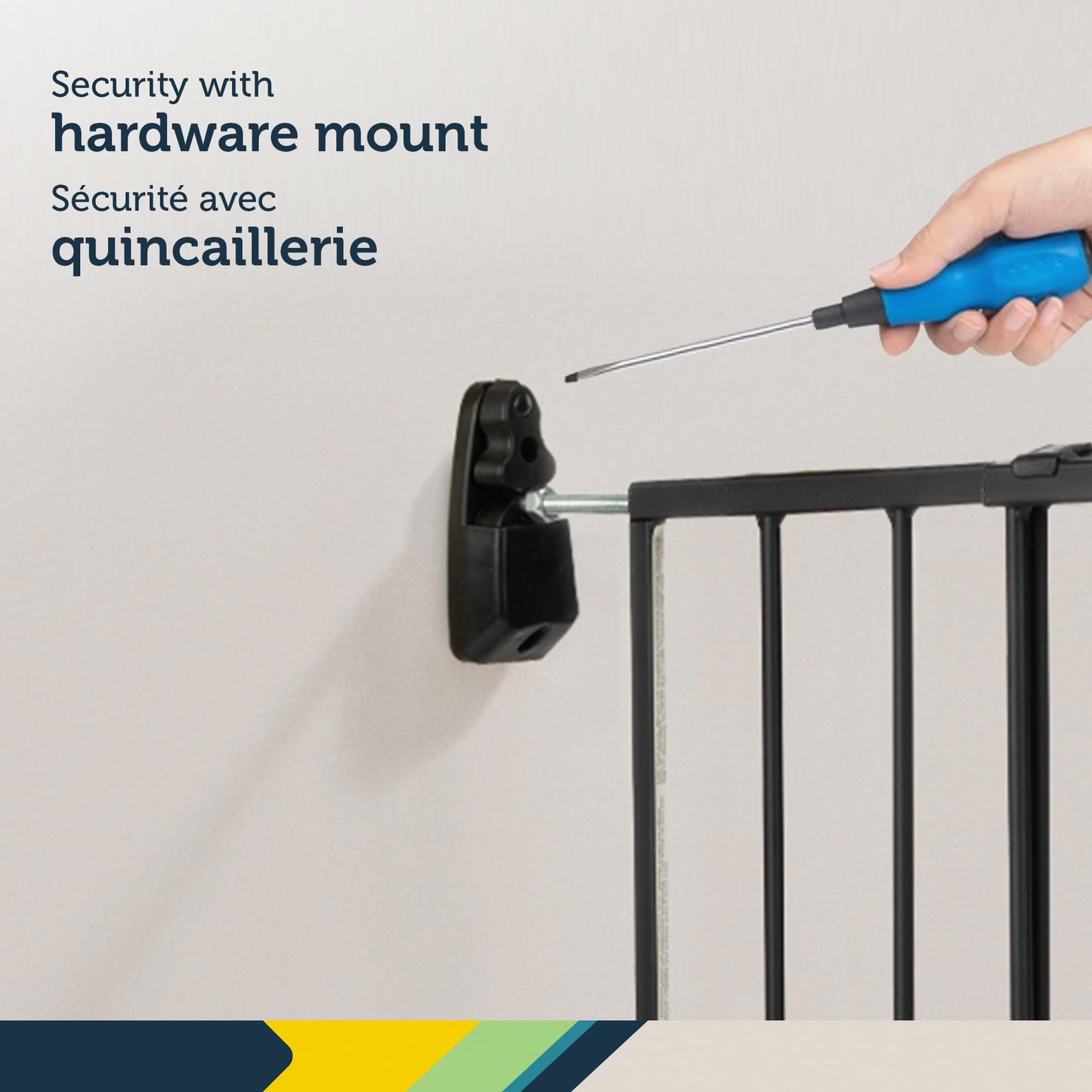 Safety 1st Top of Stairs Expanding Metal Baby Gate – Hardware-Mounted for Stairs, Hallways & Doors, Adjustable 27”-42” Wide, Pet & Dog Gate, Black 🍁 All In One Marketplace Canada
