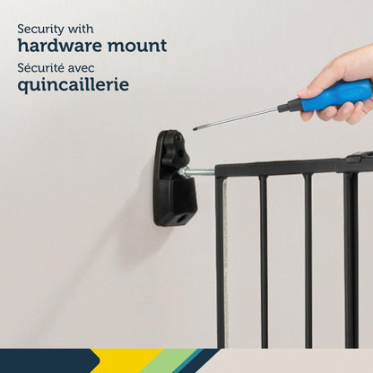 Safety 1st Top of Stairs Expanding Metal Baby Gate – Hardware-Mounted for Stairs, Hallways & Doors, Adjustable 27”-42” Wide, Pet & Dog Gate, Black 🍁 All In One Marketplace Canada