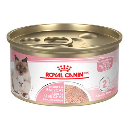 Royal Canin Feline Health Nutrition Mother & Babycat Ultra Soft Mousse in Sauce Canned Cat Food, 3 oz can (24-Count) ROYAL CANIN