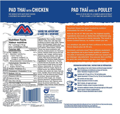 Mountain House Pad Thai with Chicken, Freeze Dried Emergency Food (1 Pouch) Mountain House