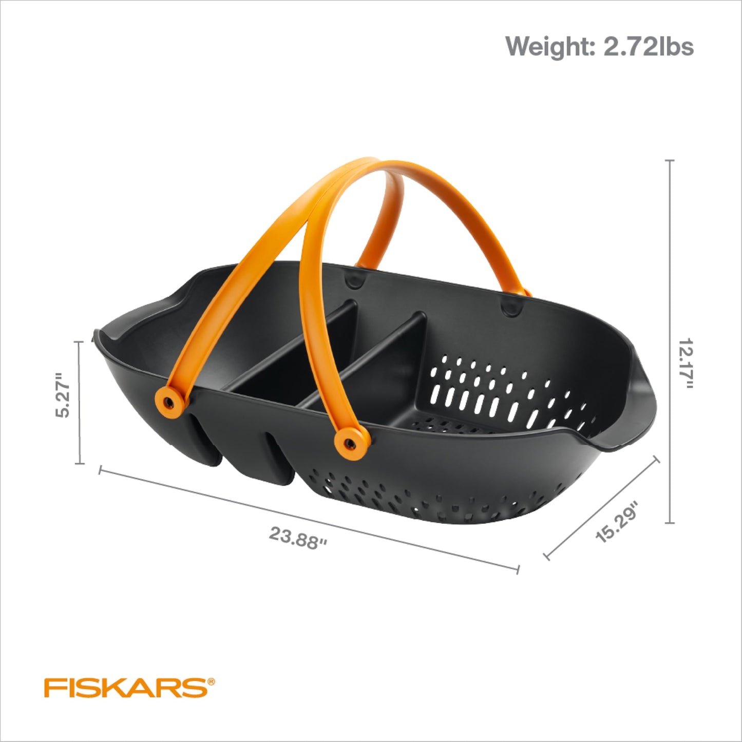 Fiskars Harvest Basket, Container for Gardening and Harvesting, Garden Tool with Ergonomic Handles and Collander Fiskars
