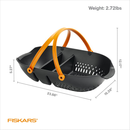 Fiskars Harvest Basket, Container for Gardening and Harvesting, Garden Tool with Ergonomic Handles and Collander Fiskars