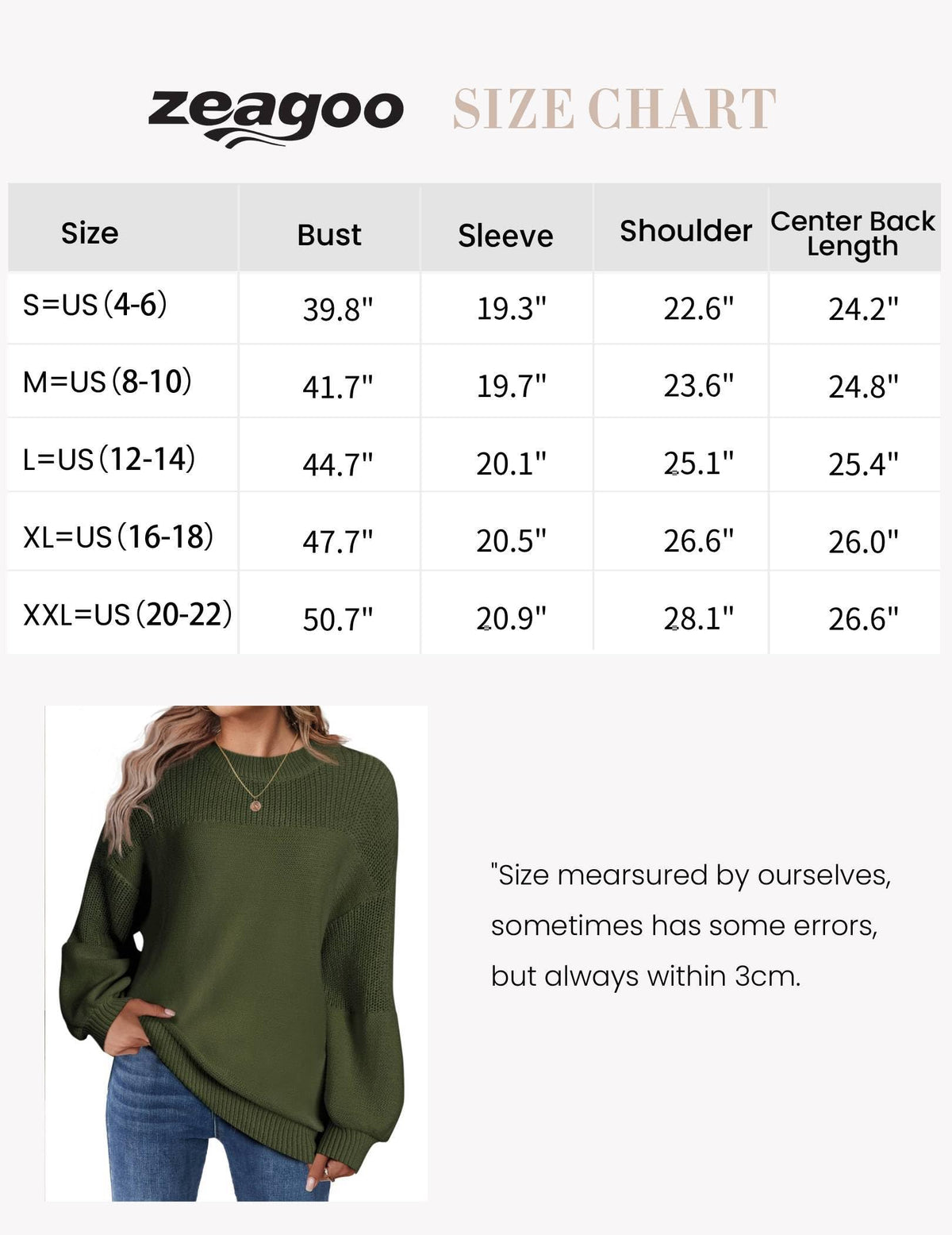 Zeagoo Oversized Sweater for Women Fall Casual Knit Winter Fashion Pullover 🍁 All In One Marketplace Canada