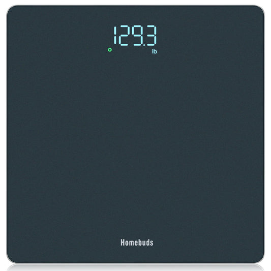 Homebuds Digital Weight Scale, High Precision in 0.1lb by Our Professional Scale Factory Since 2001, Scale Body Weight LED Display and Step-On, 3*AAA Batteries Included, 400lb/182kg, Blue
