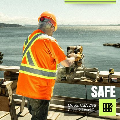 Pioneer High Vis Shirt for Men - Safety T-shirt - Class 2