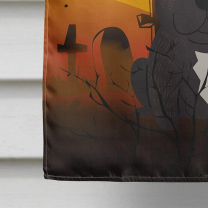 Caroline's Treasures BB4275CHF Halloween French Bulldog Brindle Canvas House Size Flag, Large, Multicolor