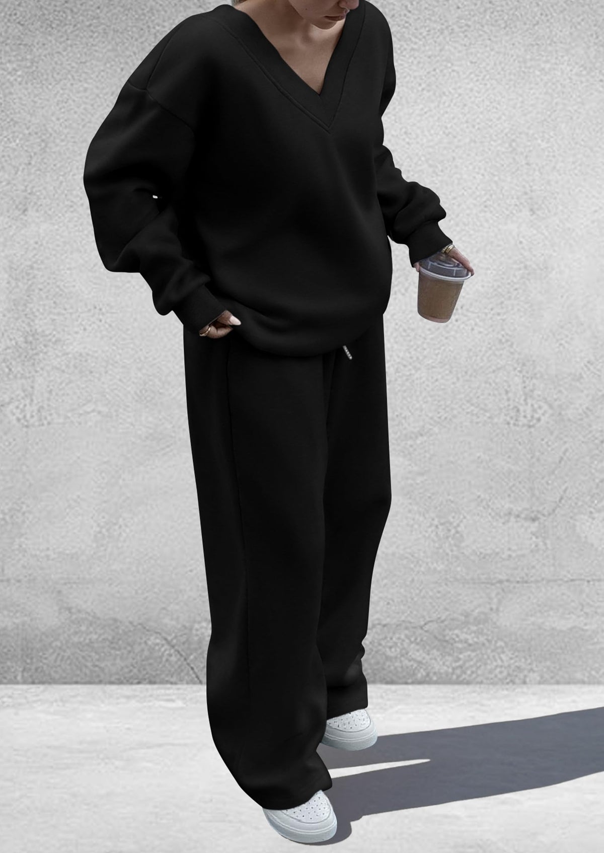 PRETTYGARDEN Womens 2 Piece Outfits Fall Sweatsuits Black,L 🍁 All In One Marketplace Canada