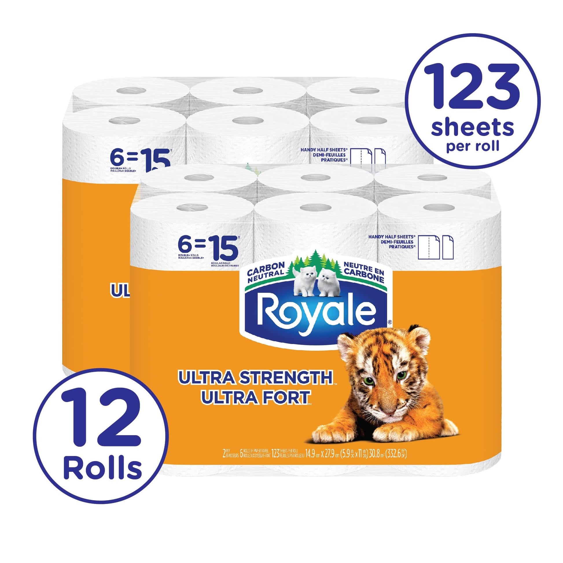 Royale Ultra Strength Paper Towel, 12 Equal 30 Rolls, 123 Sheets per Roll