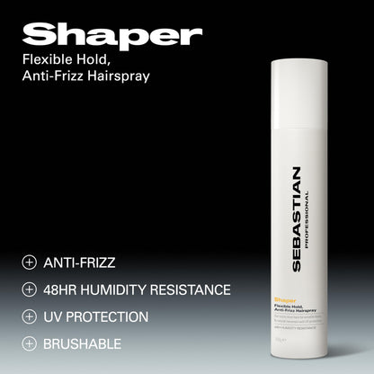 Sebastian Professional Shaper Hairspray | Flexible Hold | Anti-Frizz | 10.6 oz | 300 g | Packaging May Vary Professional Sebastian