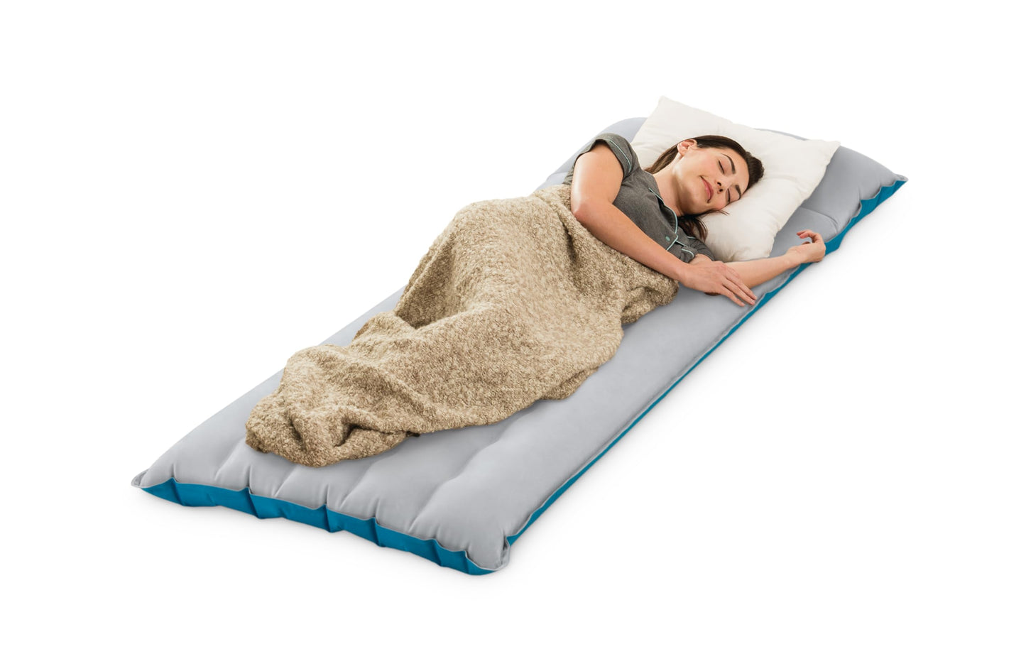 INTEX 67997E Camping Air Mattress Mat 26.5" x 72.5": Durable Outdoor Use – 2-PLY Laminate – Velvety Surface – Unique Construction – 300lb Weight Capacity Intex
