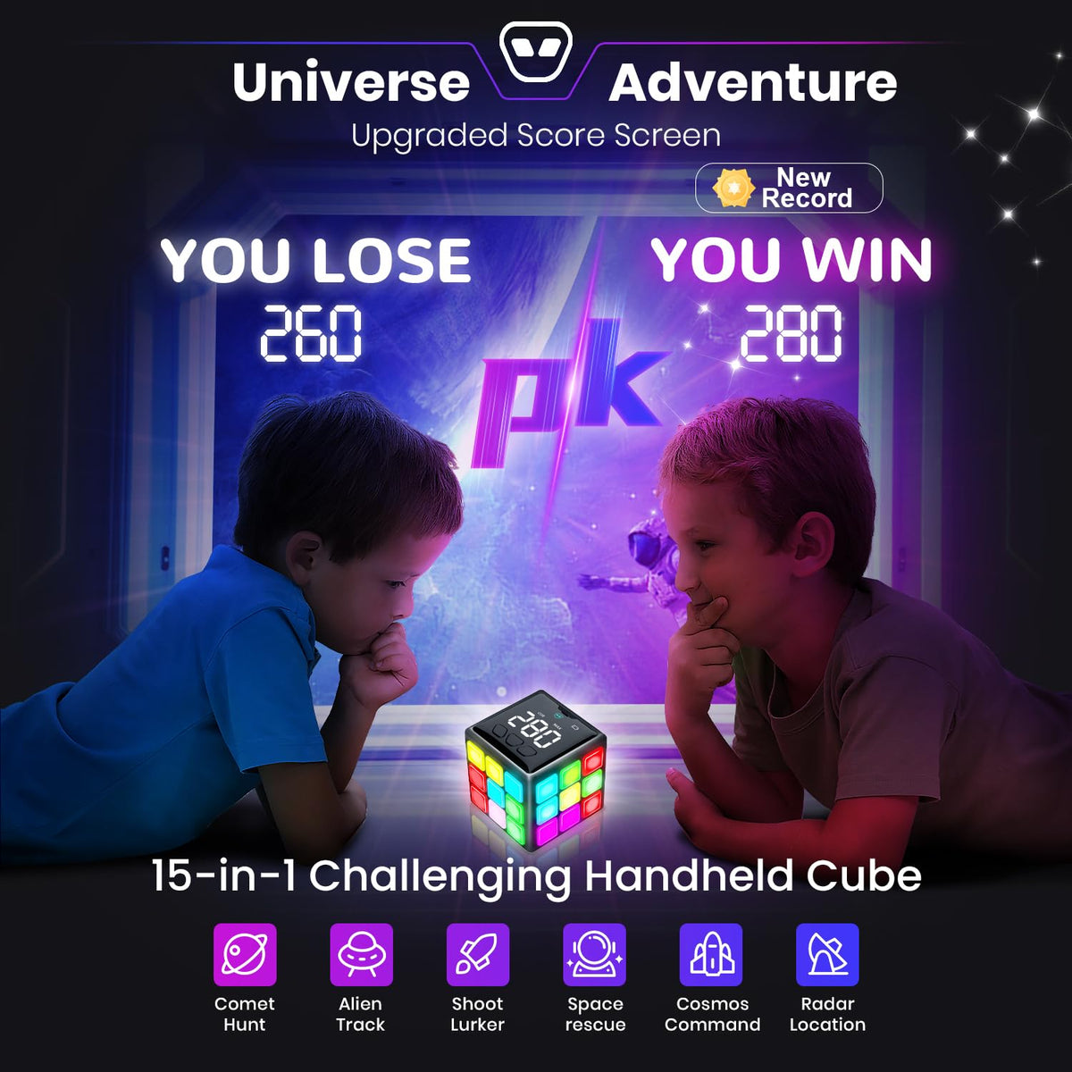 Xinbeiya Rechargeable Handheld Cube with Games, 15 Fun Brain & Memory Games 🍁 All In One Marketplace Canada