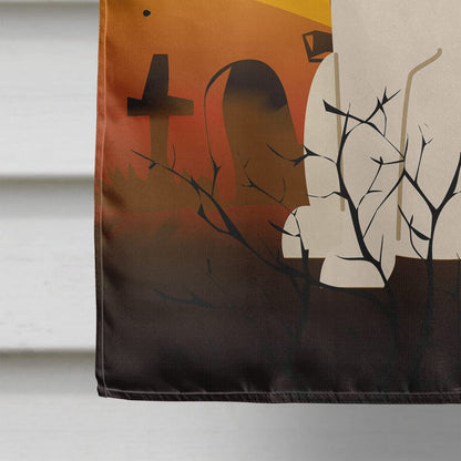 Drapeau de maison Caroline's Treasures BB4283CHF, motif Halloween Mastiff, toile blanche, grande taille, multicolore
