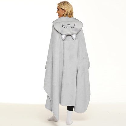 Moyel Cat Wearable Hooded Blanket Gifts for Women on Christmas Birthday 🍁 All In One Marketplace Canada