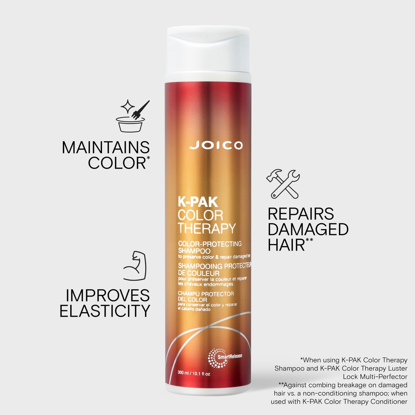 Joico K-Pak Color Therapy Color Protecting Shampoo, for Damaged, Colour Intensity, Heat Protectant with Argan and Keratin, Sulfate Free - Available at All In One Marketplace Canada