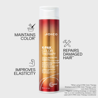 Joico K-Pak Color Therapy Color Protecting Shampoo, for Damaged, Colour Intensity, Heat Protectant with Argan and Keratin, Sulfate Free - Available at All In One Marketplace Canada