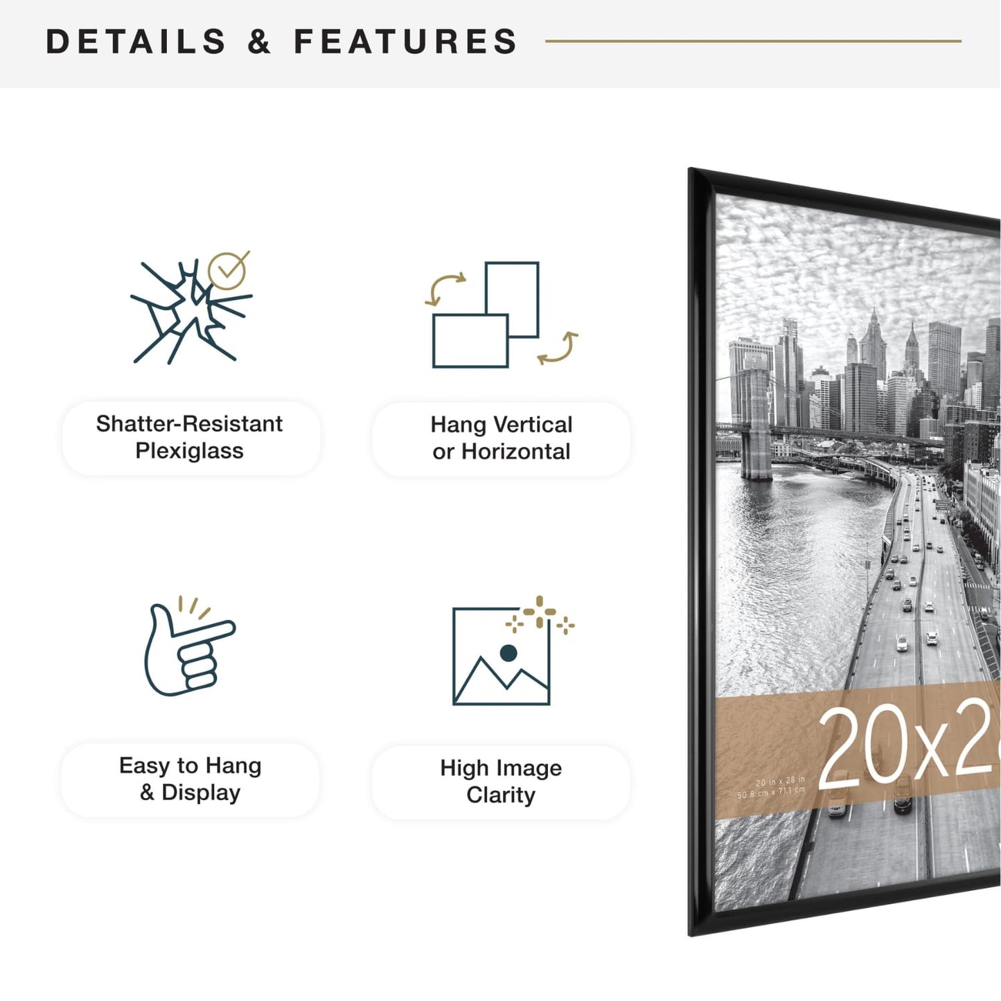 MCS Trendsetter Poster Frame, 20 X 28-Inch, Black MCS