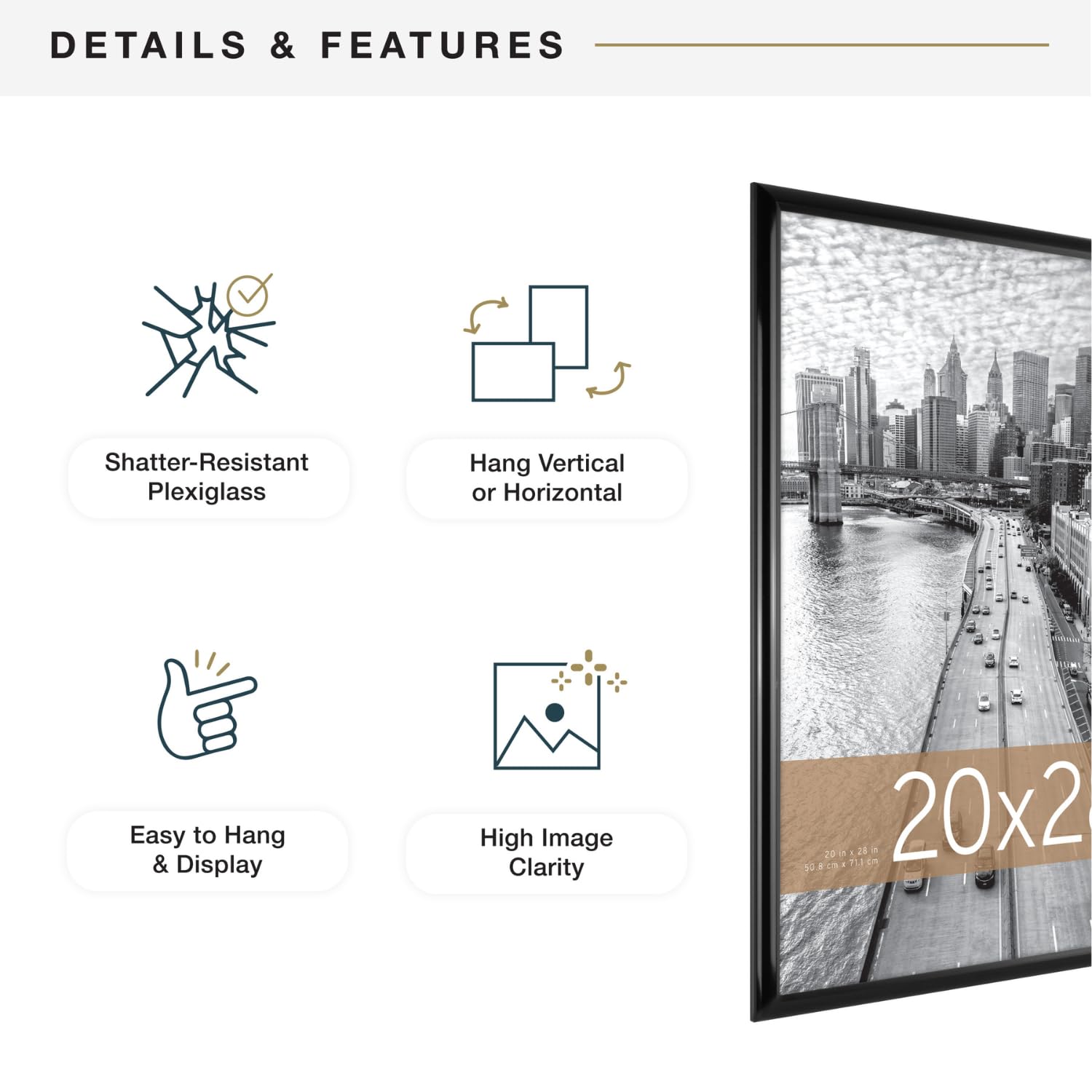 MCS Trendsetter Poster Frame, 20 X 28-Inch, Black MCS