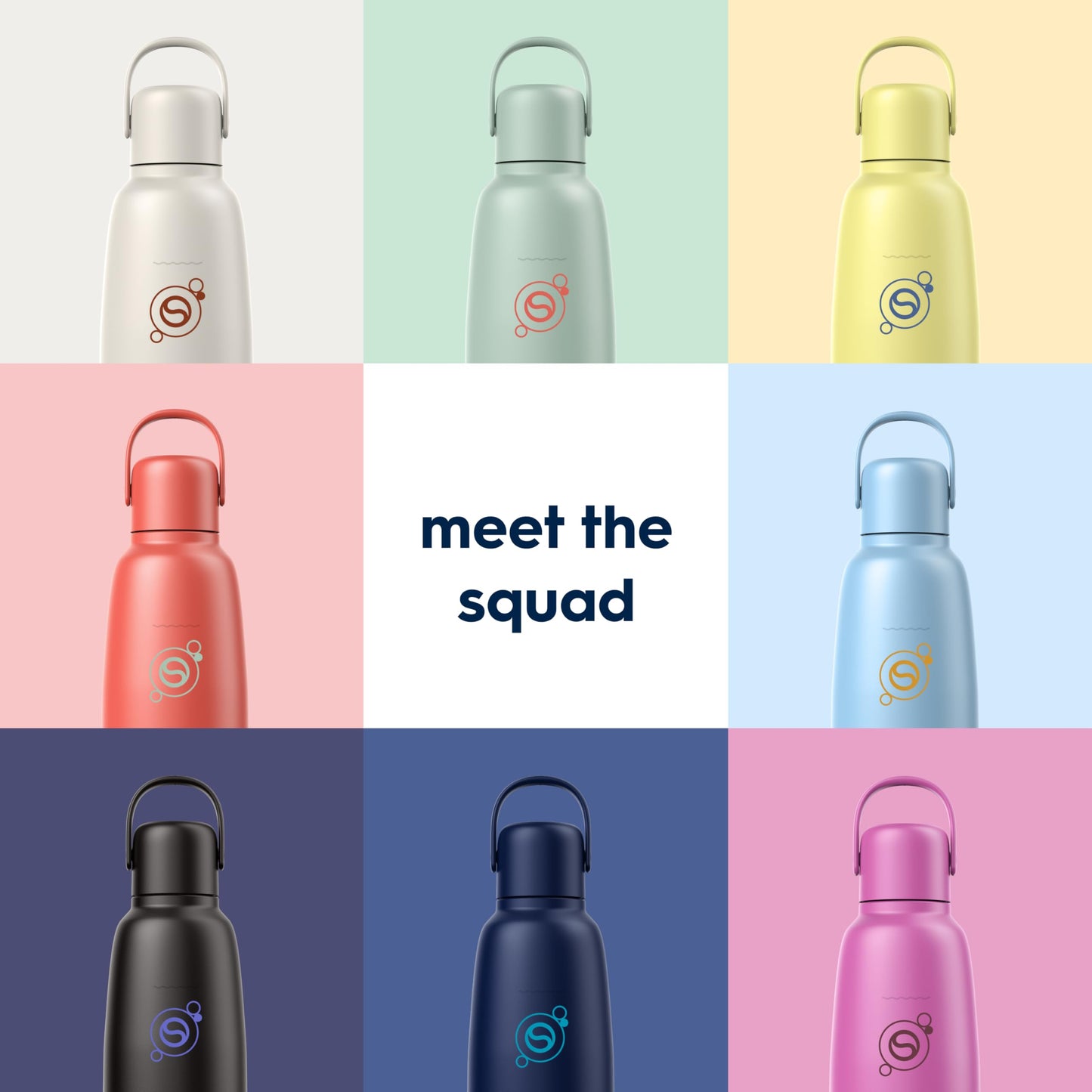 SodaStream - Fizz & Go Cool Bottle | Stainless Steel Carbonating Water Bottle | Keeps Drinks Cold 12 Hrs | Cupholder Friendly | Compatible with Pink CO2 cylinder machines | Blueberry color | 0.9L 🍁 All In One Marketplace Canada