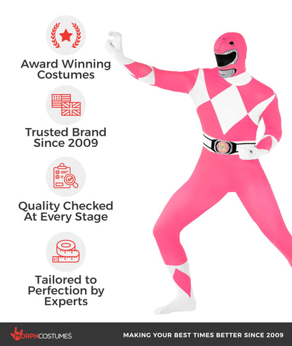Morphsuits Men's Power Rangers Morphsuit, Pink, X-Large