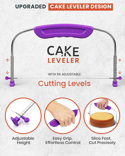 RFAQK 250 PCs Aluminum Cake Decorating Kit with 12" Cake Turntable - 48 Numbered Piping Tips and Piping Bags -Russian Tips -Scrappers -Cake Leveler -Straight & Angled Spatula & Other Baking Supplies 🍁 All In One Marketplace Canada