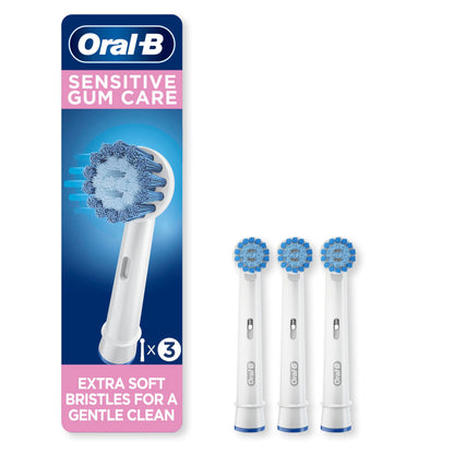 Oral-B Sensitive Gum Care, Replacement Brush Heads, 3 Counts