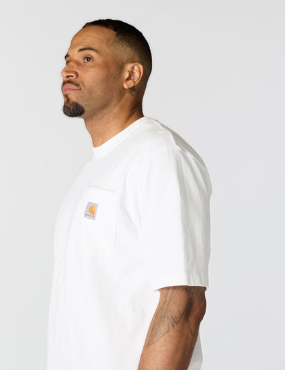 Carhartt Men's K87 Workwear Short Sleeve T-Shirt (Regular and Big & Tall Sizes), White, Large