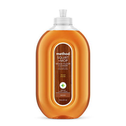 Method Hardwood Floor Cleaner, Squirt + Mop Refill, Use as Laminate or Sealed Wood Floor Cleaner, Almond Scent, 2 Liter Bottle, 1 Pack, Packaging May Vary Method