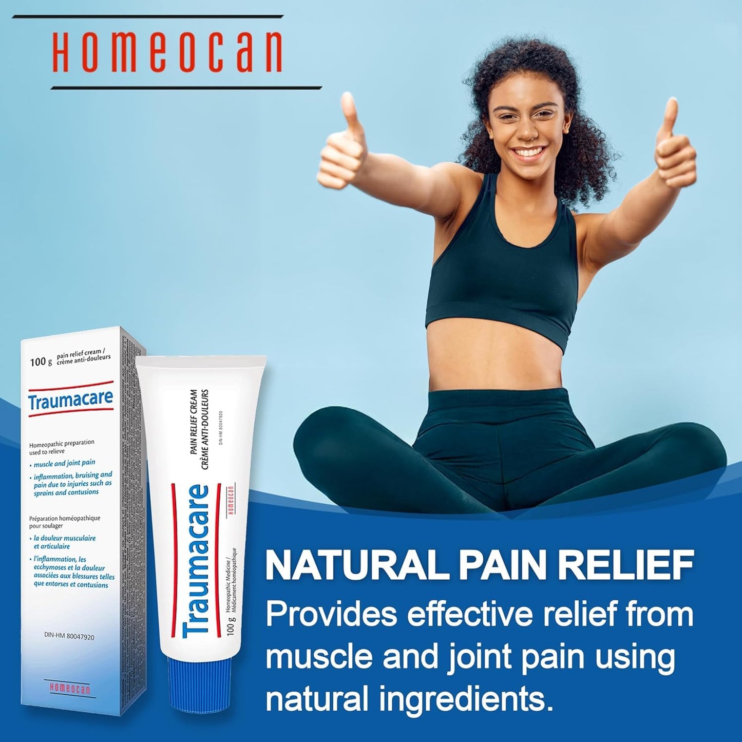 Homeocan Homeopathic Arnica Cream, Bruise Cream, Non Greasy, 100g Traumacare
