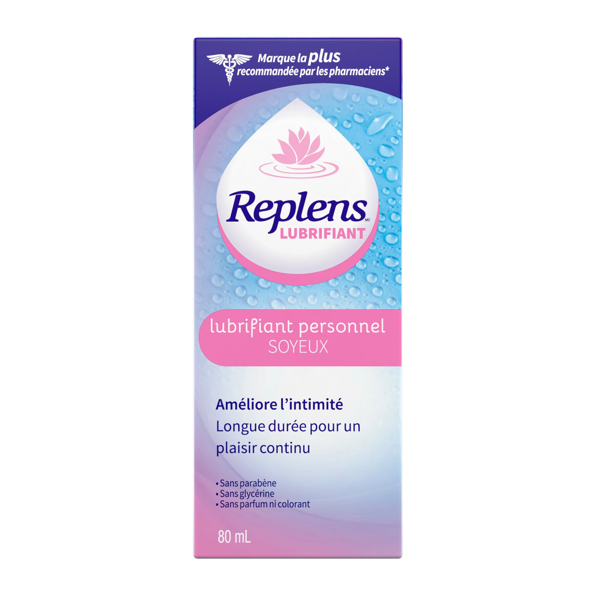 Replens Silky Smooth Personal Lubricant, Paraben Free, 80 mL