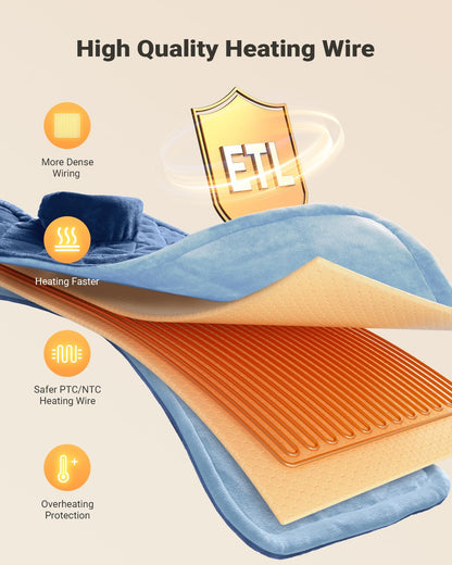iDOO Heating Pads Electric, Christmas Birthday Gift for Women, 24"x33"Blue 🍁 All In One Marketplace Canada