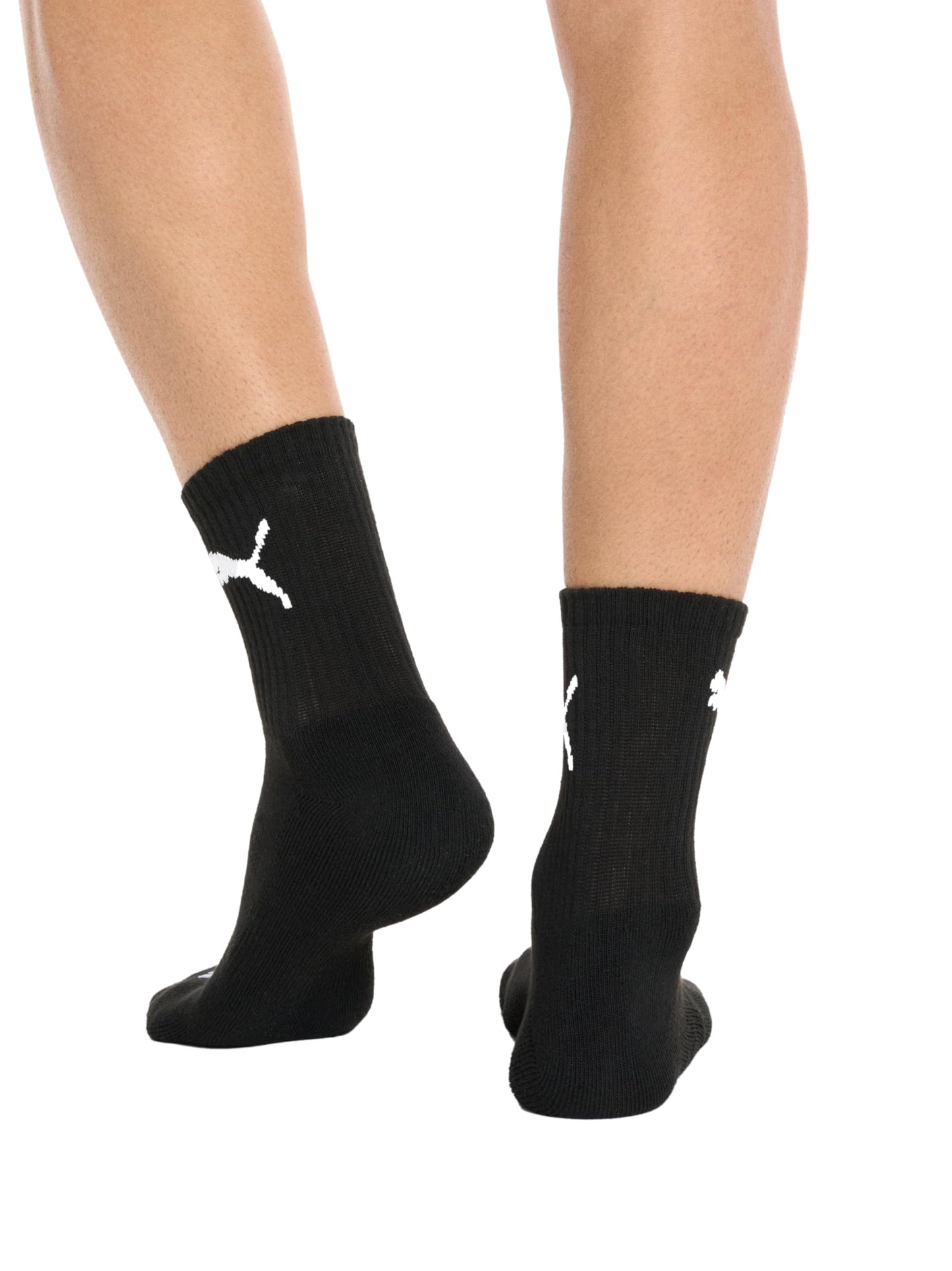 PUMA Men's 8 Pack Athletic Cushioned High Quarter Crew Socks, Black/White, 10-13 PUMA