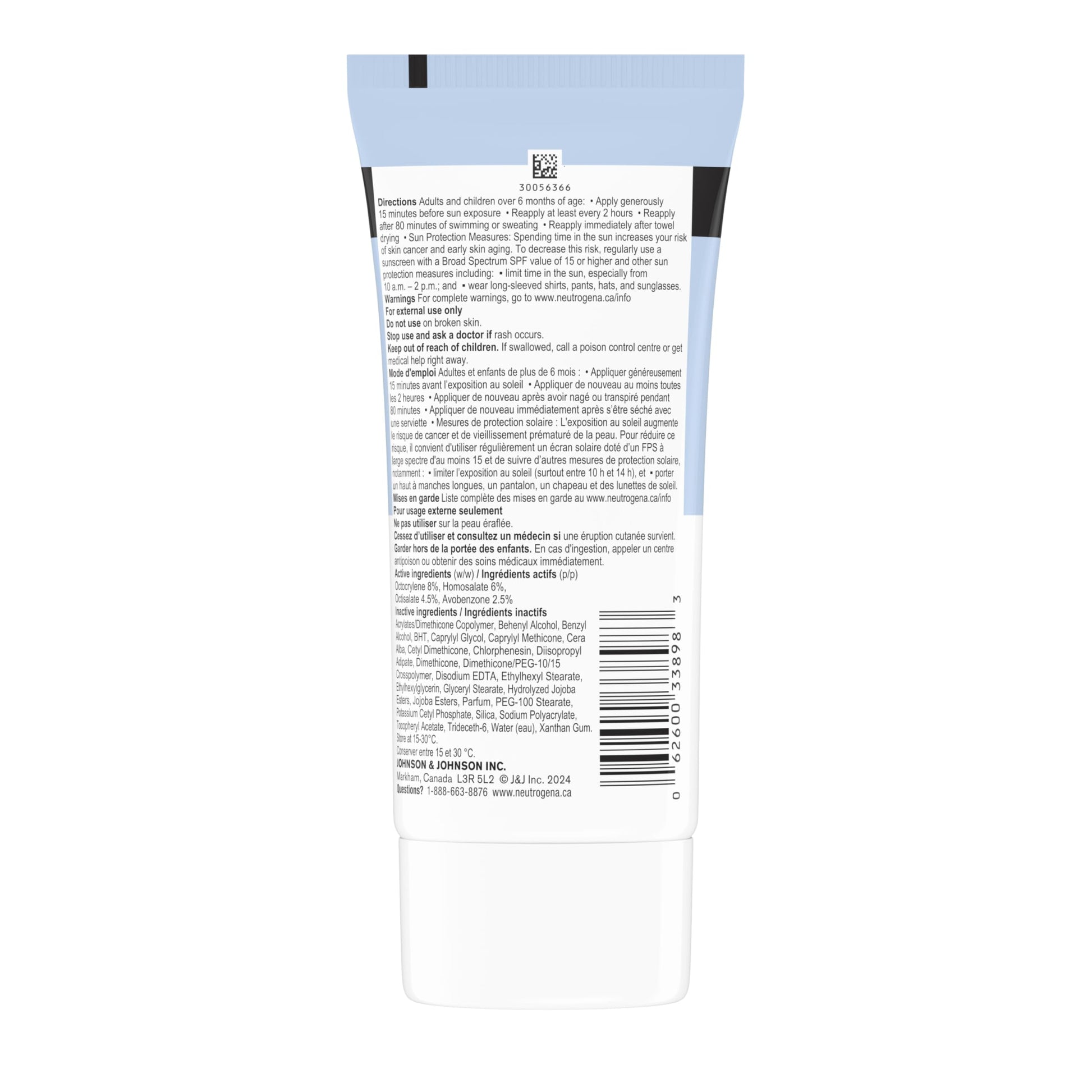 Neutrogena Sunscreen Lotion SPF 30, Ultra Sheer Dry-Touch Sun Cream, Oxybenzone-free, Dermatologist-tested, Water Resistant & Non-Greasy, 147mL Neutrogena