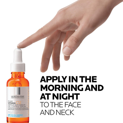 La Roche Posay Vitamin C Face Serum with Salicylic Acid, 12% Pure Vitamin C Serum for Oil Control & Brightening. Boost Skin Radiance and Correct Oiliness. Suitable for Oily Skin, 30mL - Available at All In One Marketplace Canada