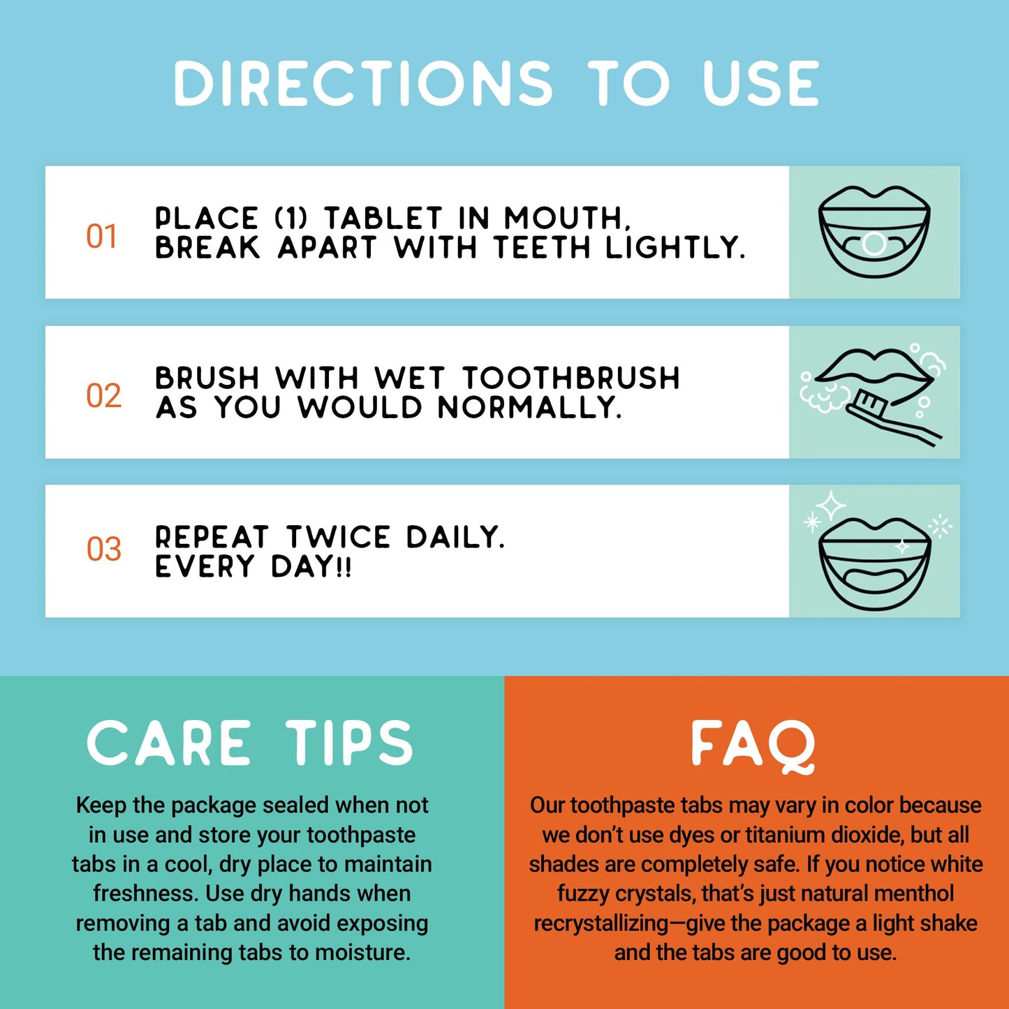 Essential Toothpaste Tabs, Made in Canada, Fluoride Free, Nano-Hydroxyapatite, Mint, 195 Tabs, 70.2g Essential Toothpaste