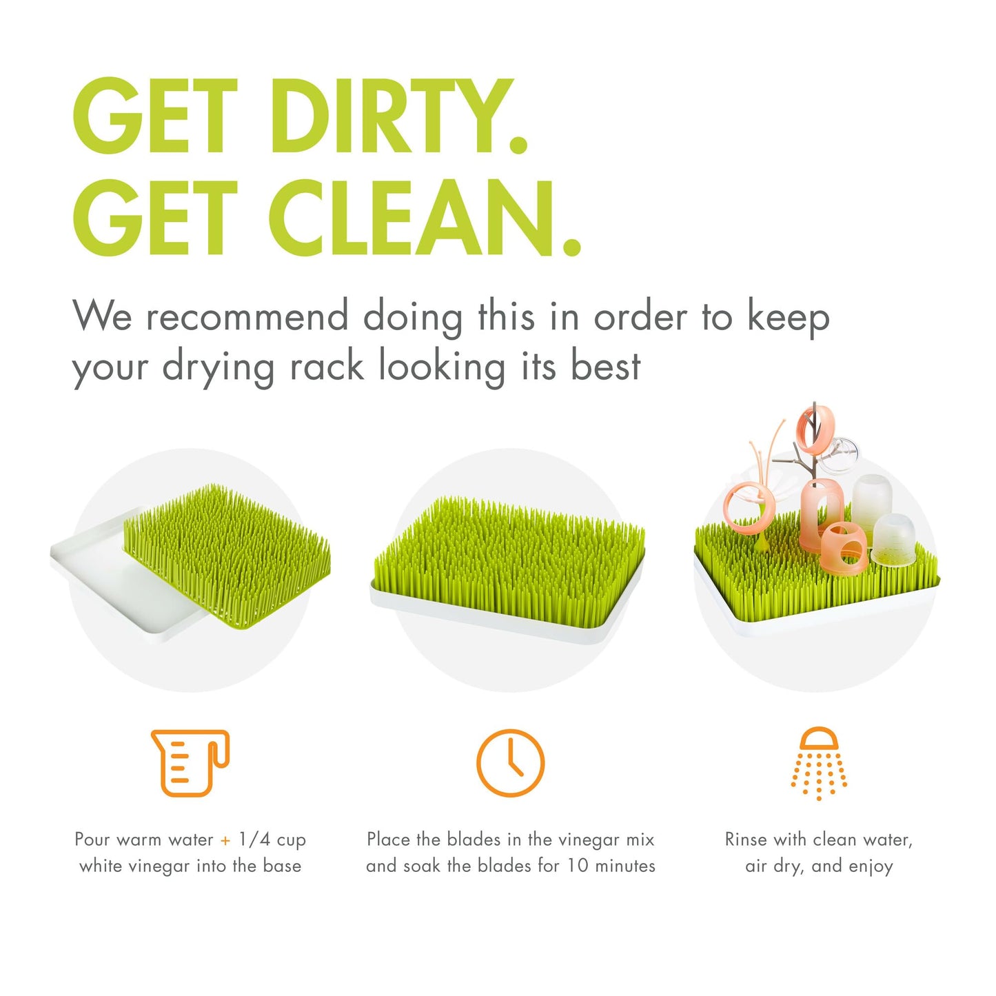 Boon Drying Rack Lawn Countertop, Green Boon