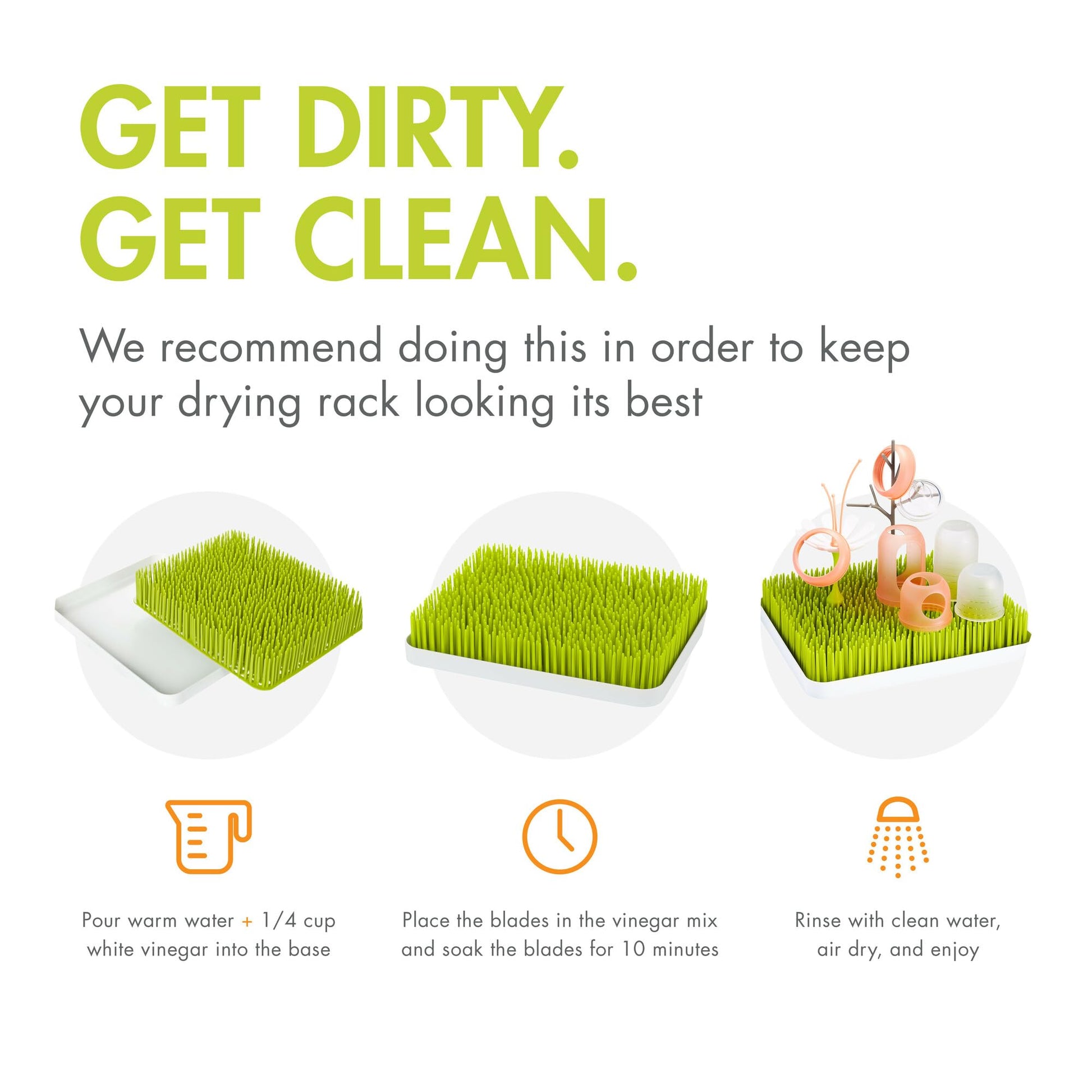 Boon Drying Rack Lawn Countertop, Green Boon