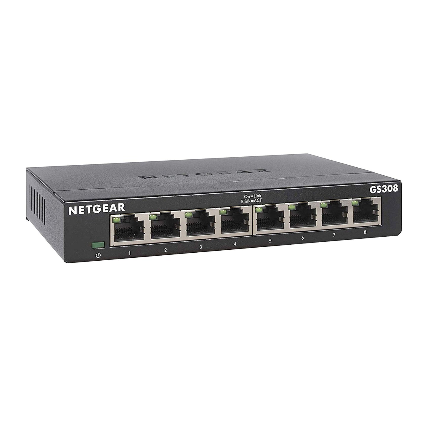 NETGEAR 8-Port Gigabit Ethernet Unmanaged Switch (GS308) Home Network Hub, Office Ethernet Splitter, Plug-and-Play, Desktop or Wall Mount, Black NETGEAR