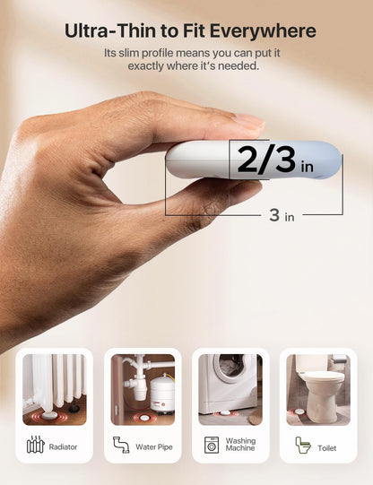X-Sense Wi-Fi Water Leak Detector Kit, Smart Water Sensor Alarm with App Alerts and Ultra-Slim Design, Water Alarm Leak Detector for Basements, 4 Water Sensors and 1 Base Station, Model SWS0A41 - Available at All In One Marketplace Canada